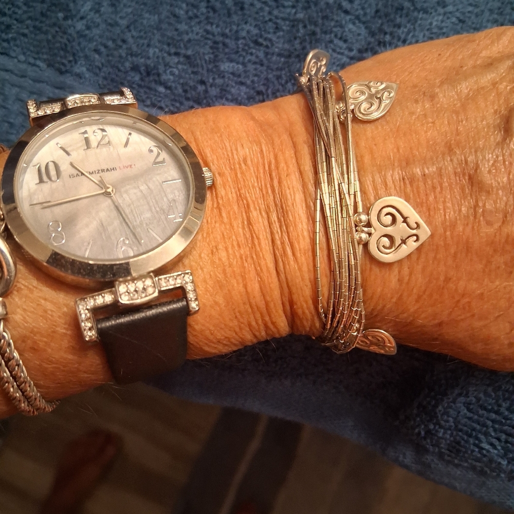 Gorgeous Vintage Shube Dakota West Sterling Heart Toggle Bracelet/20grams - Picture 4 of 10